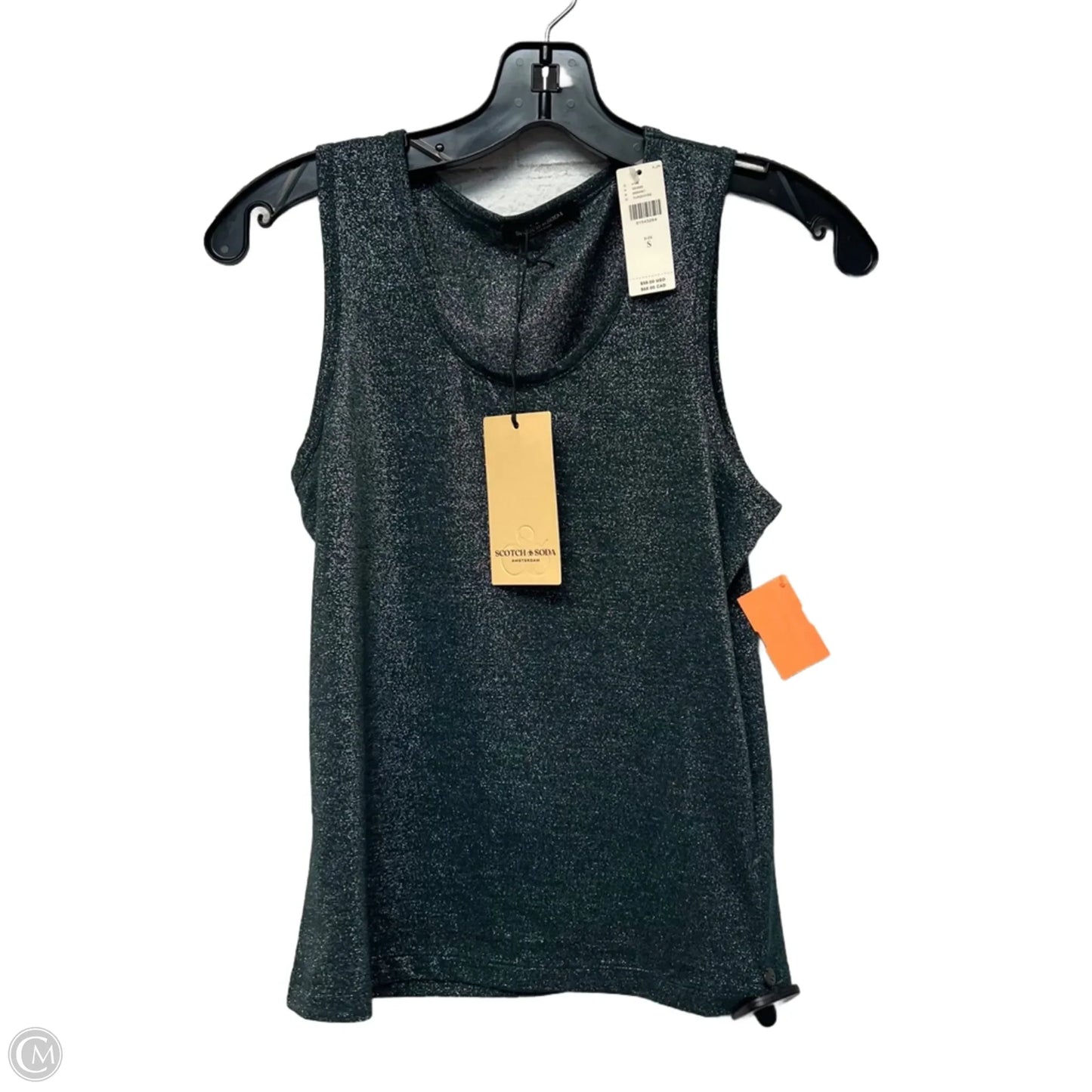 Top Sleeveless By Scotch & Soda In Green & Silver, Size: S