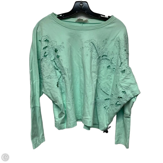 Top Long Sleeve By Anthropologie In Green, Size: Xs