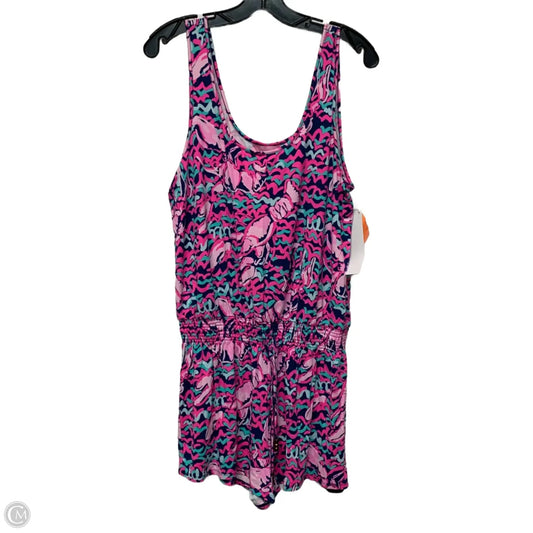 Romper Designer By Lilly Pulitzer In Blue & Pink, Size: L