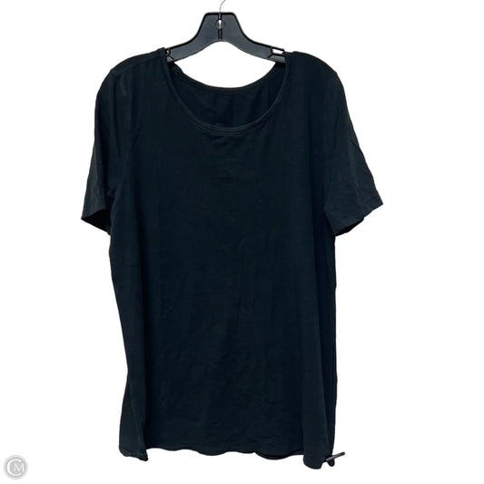 Athletic Top Short Sleeve By Lululemon In Black, Size: Xl