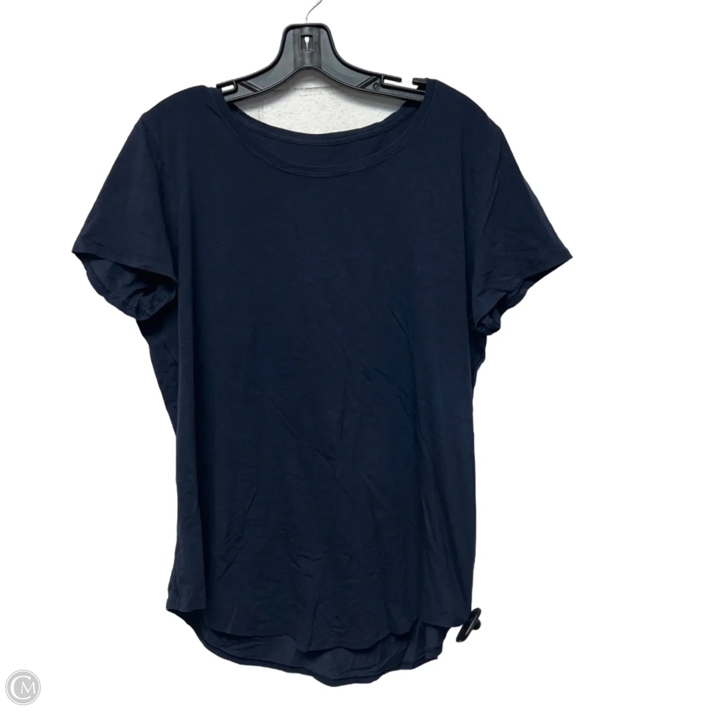 Athletic Top Short Sleeve By Lululemon In Navy, Size: Xl