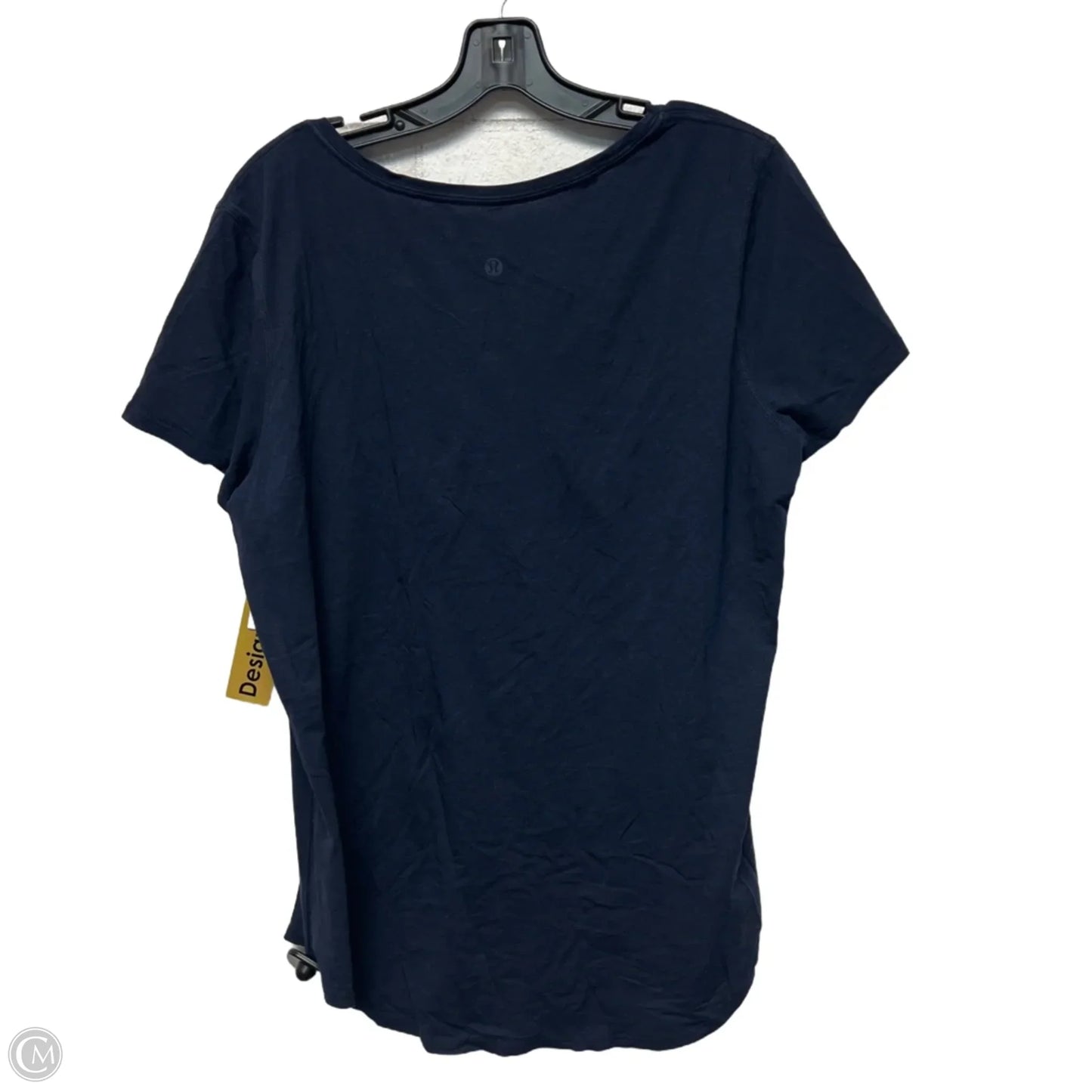 Athletic Top Short Sleeve By Lululemon In Navy, Size: Xl