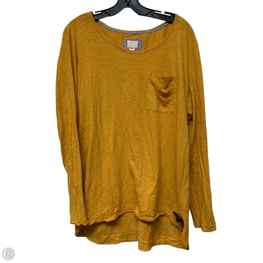 Top Long Sleeve By Anthropologie In Yellow, Size: Xl