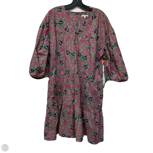 Dress Casual Short By Sundry In Green & Purple, Size: Xl