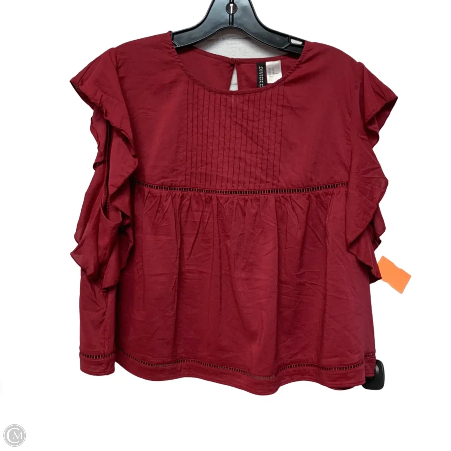 Top Sleeveless By Divided In Red, Size: Xl