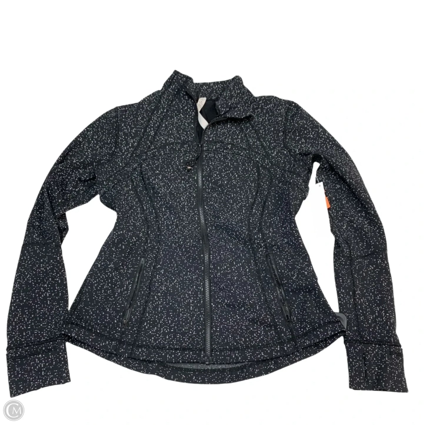 Athletic Jacket By Lululemon In Black & White, Size: M