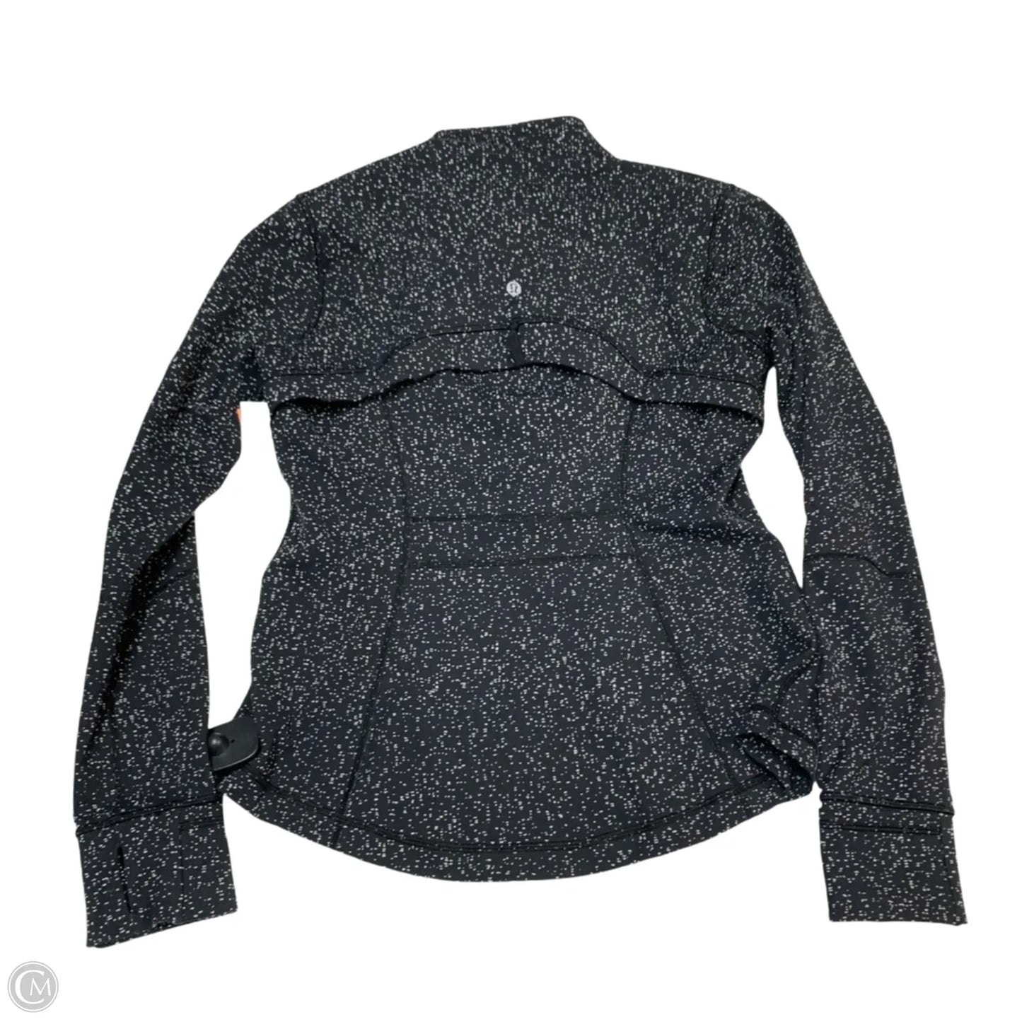 Athletic Jacket By Lululemon In Black & White, Size: M