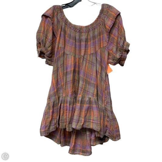Dress Casual Short By Free People In Orange & Purple, Size: Xs