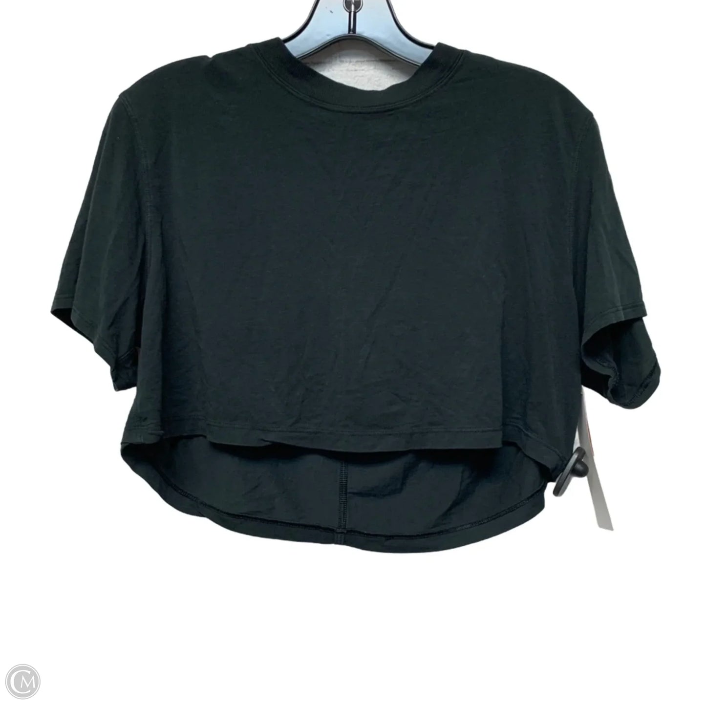 Athletic Top Short Sleeve By Lululemon In Black, Size: S