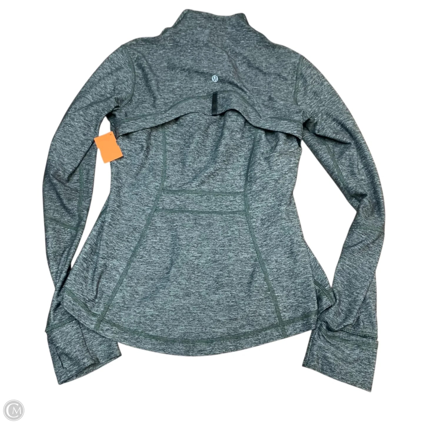 Athletic Jacket By Lululemon In Black & Grey, Size: M