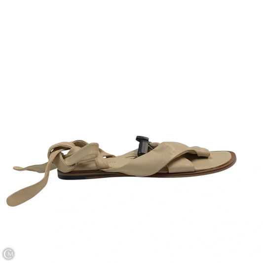 Sandals Flats By Anthropologie In Beige, Size: 8.5