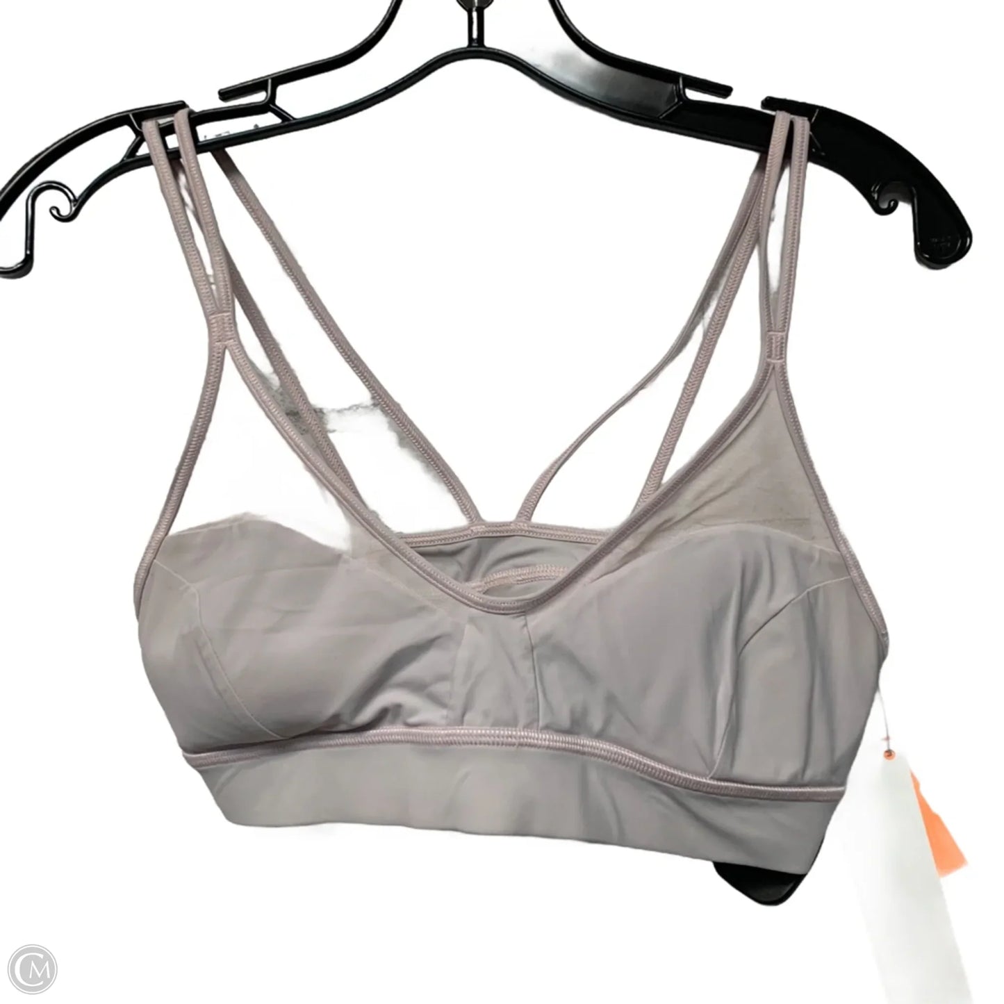 Athletic Bra By Lululemon In Grey & Pink, Size: M