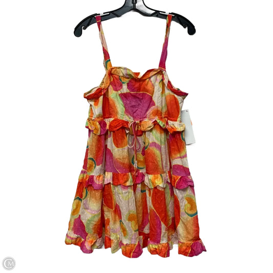 Dress Designer By Farm Rio In Orange & Pink, Size: M