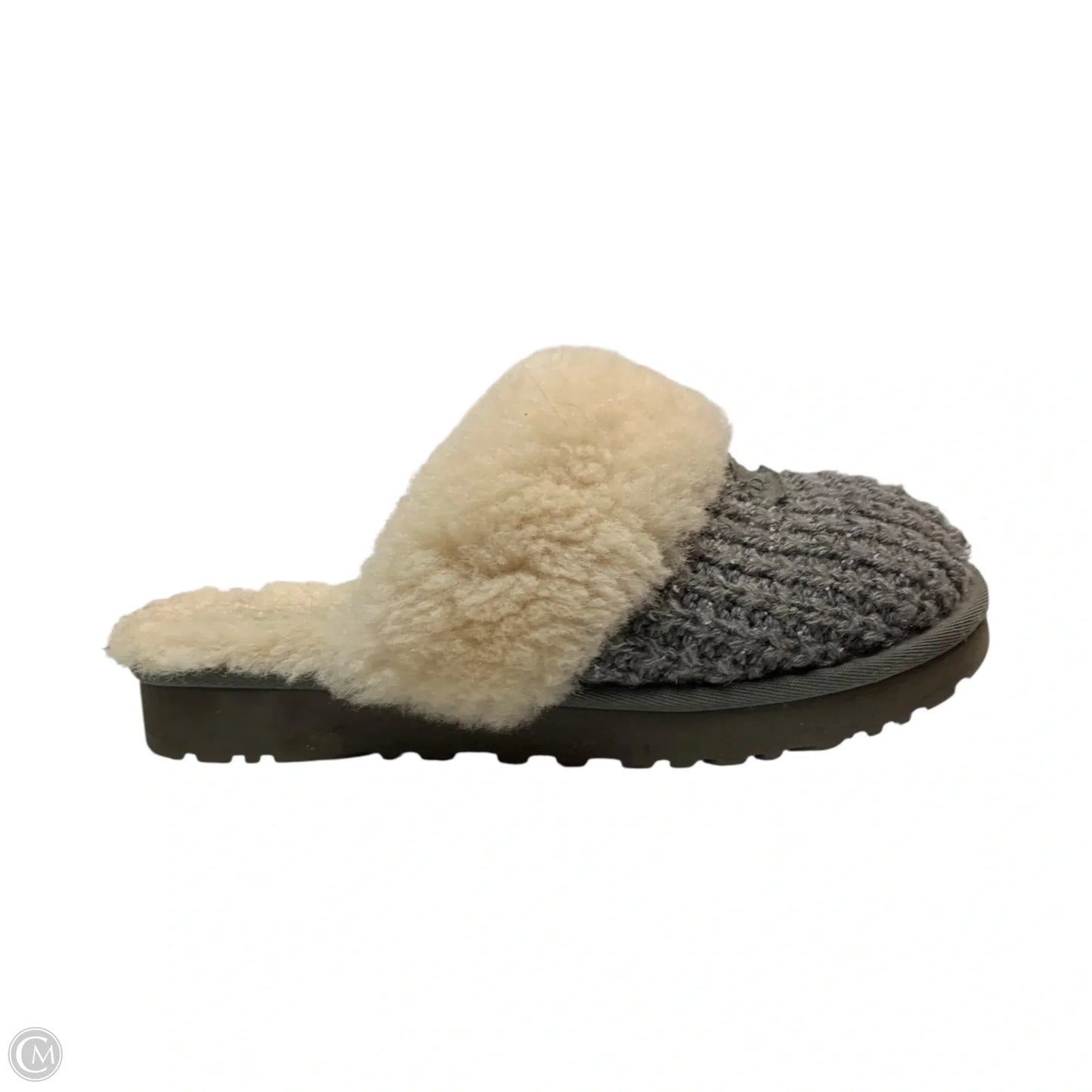 Slippers Designer By Ugg In Grey, Size: 7