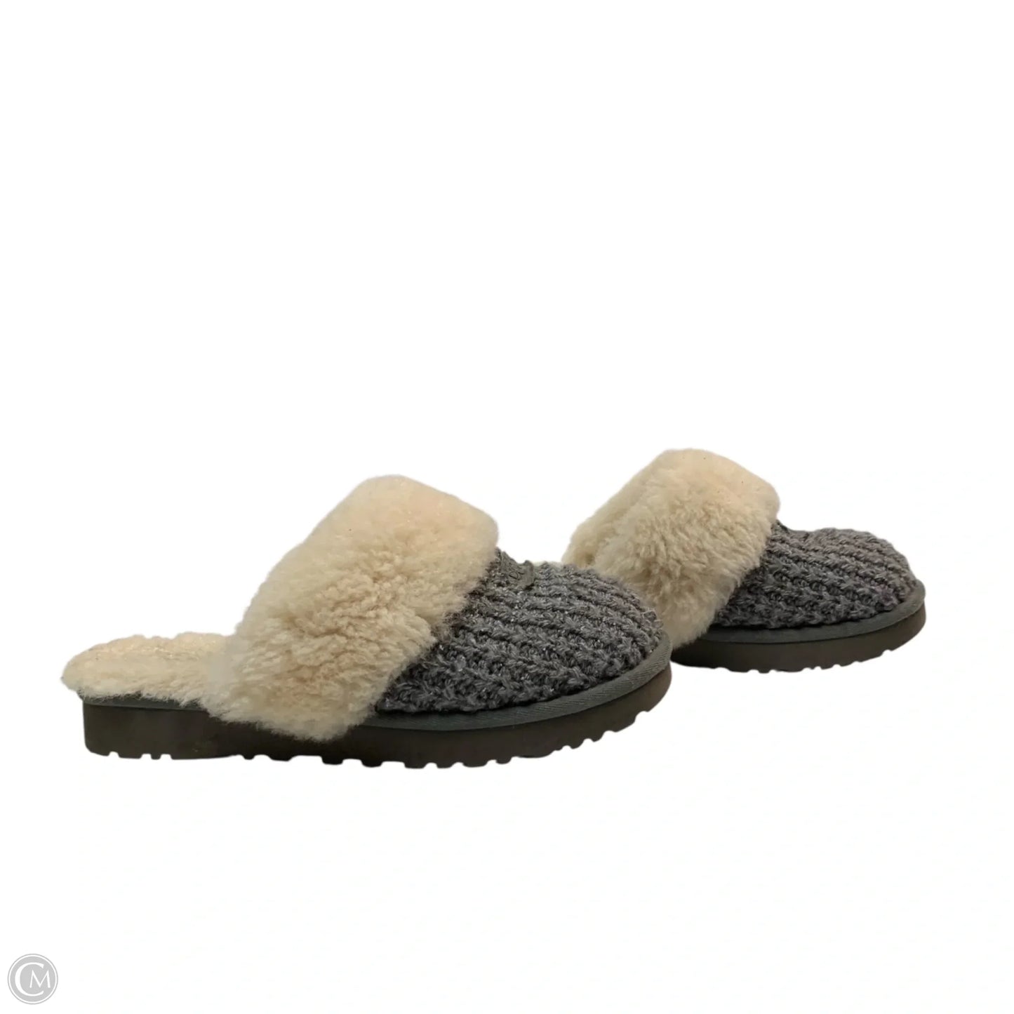 Slippers Designer By Ugg In Grey, Size: 7