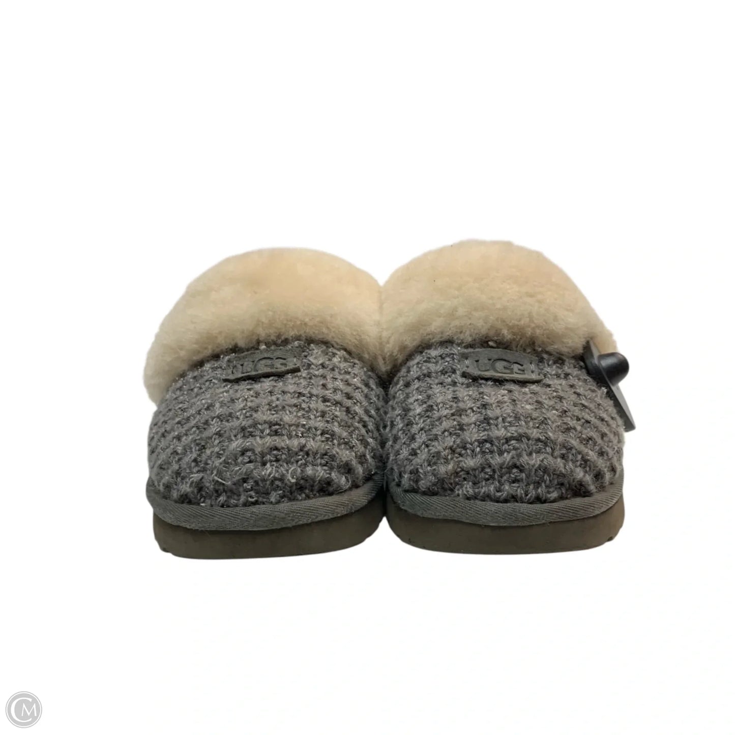 Slippers Designer By Ugg In Grey, Size: 7