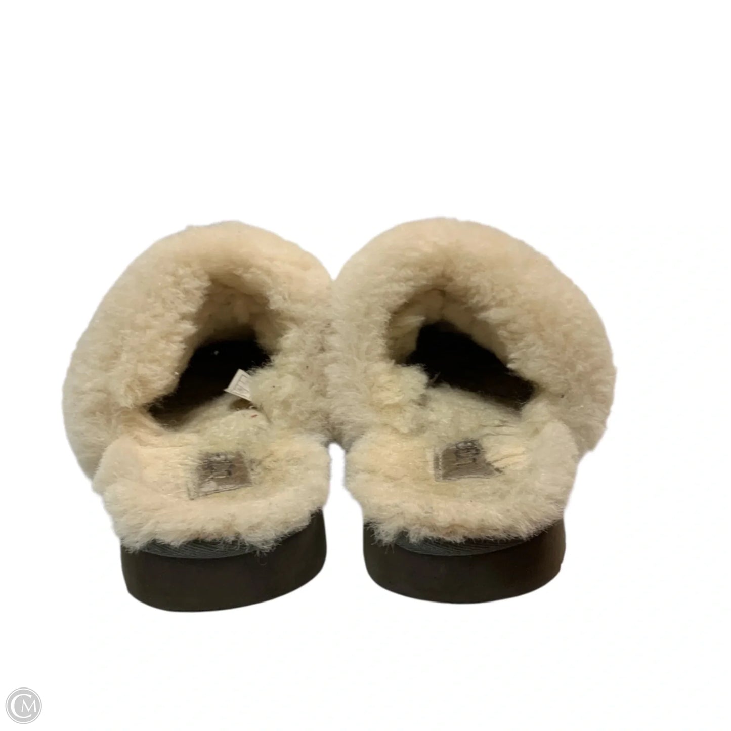 Slippers Designer By Ugg In Grey, Size: 7