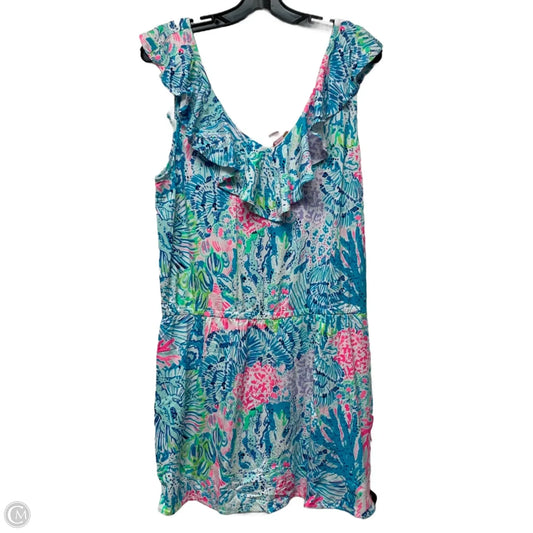 Dress Designer By Lilly Pulitzer In Blue & Green, Size: L