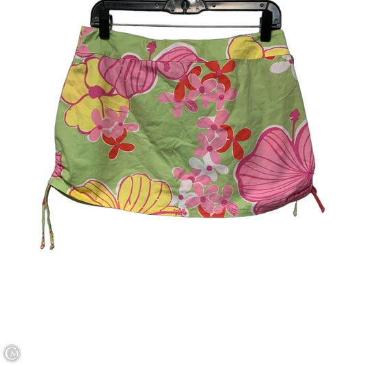 Skort Designer By Lilly Pulitzer In Green & Pink, Size: S