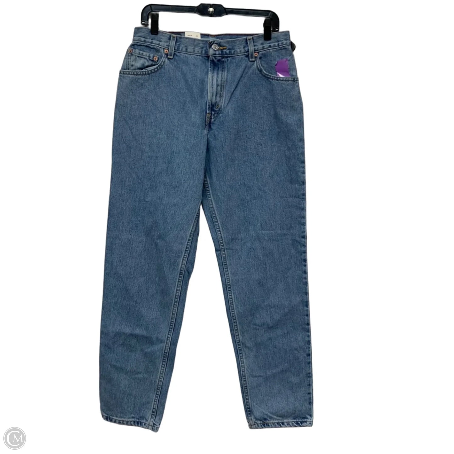 Jeans Straight By Levis In Blue Denim, Size: 12