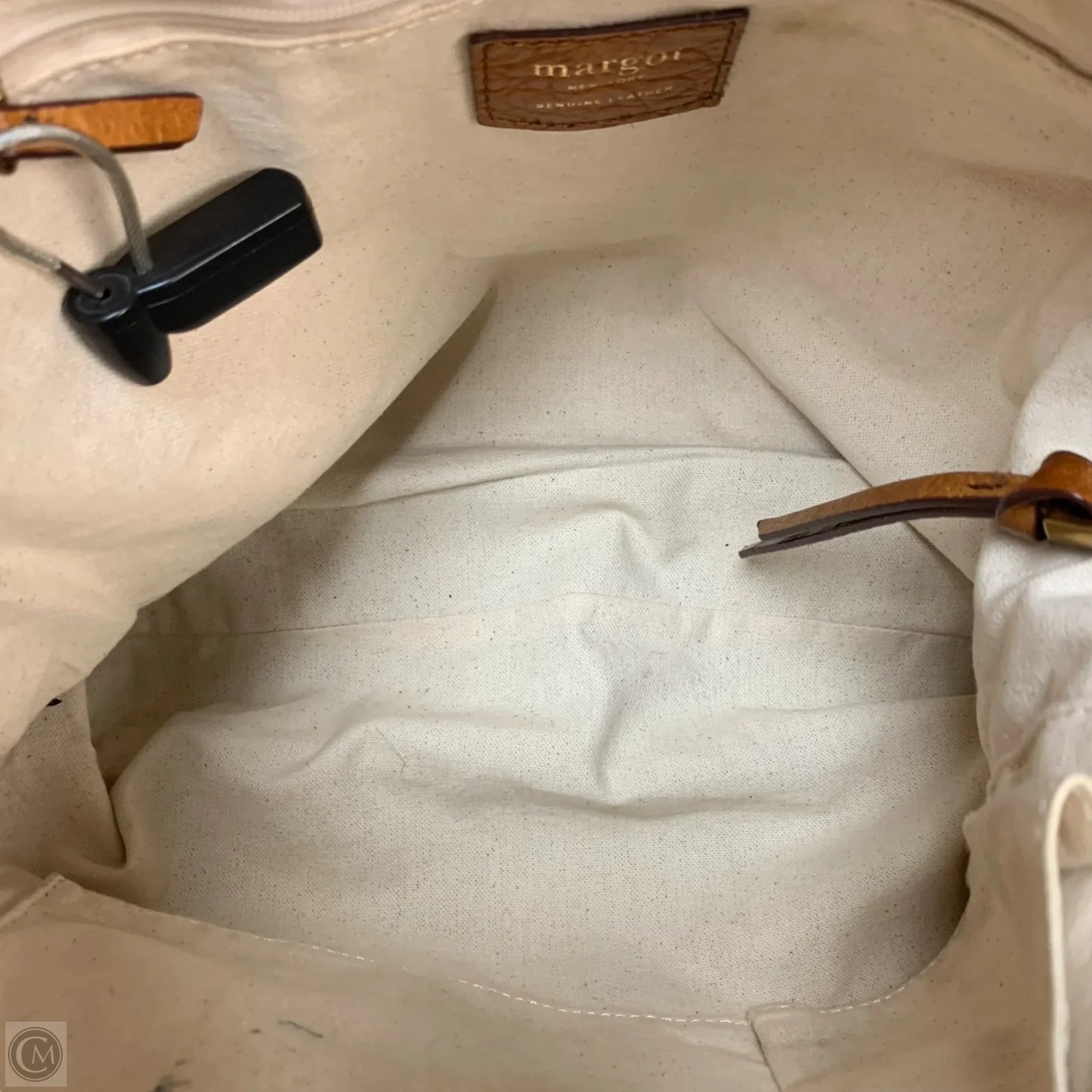 Handbag Leather By Margot, Size: Medium