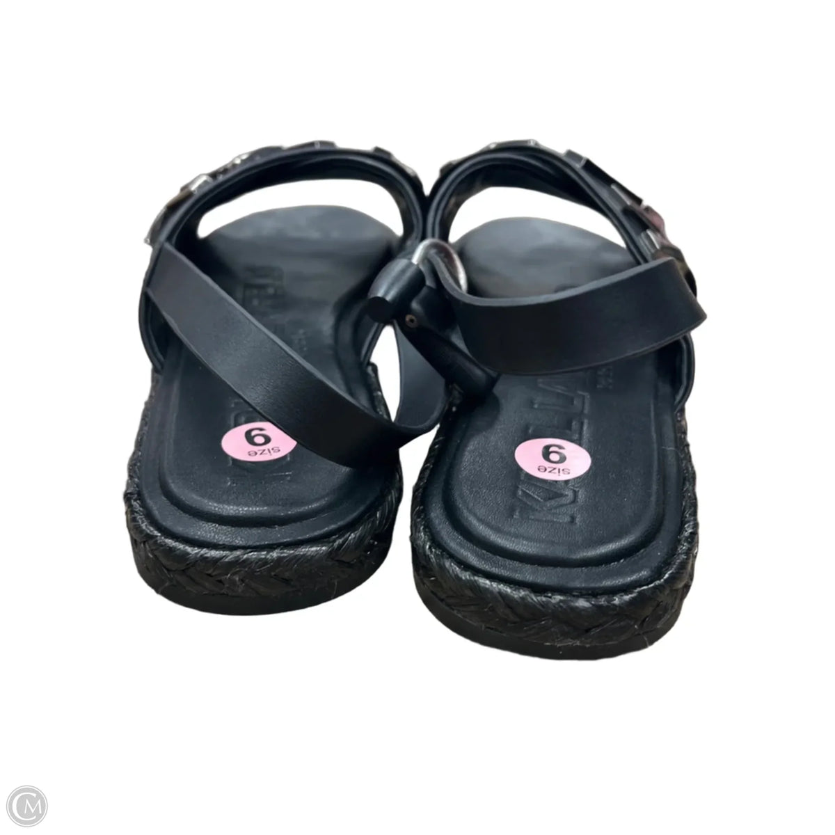 Sandals Designer By Karl Lagerfeld In Black, Size: 9