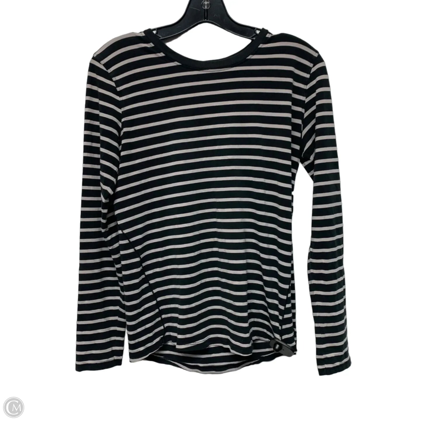 Athletic Top Long Sleeve Crewneck By Lululemon In Striped Pattern, Size: M