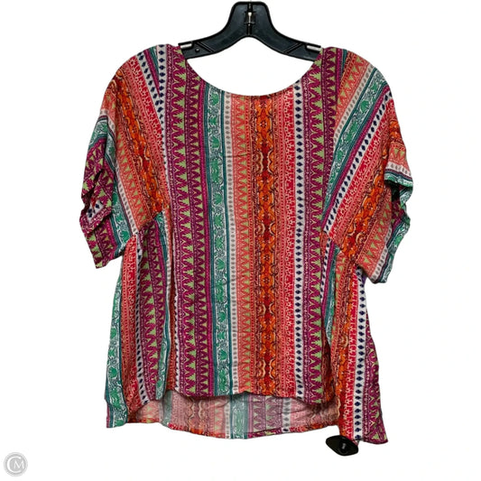 Top Short Sleeve By Maeve In Multi-colored, Size: Xs