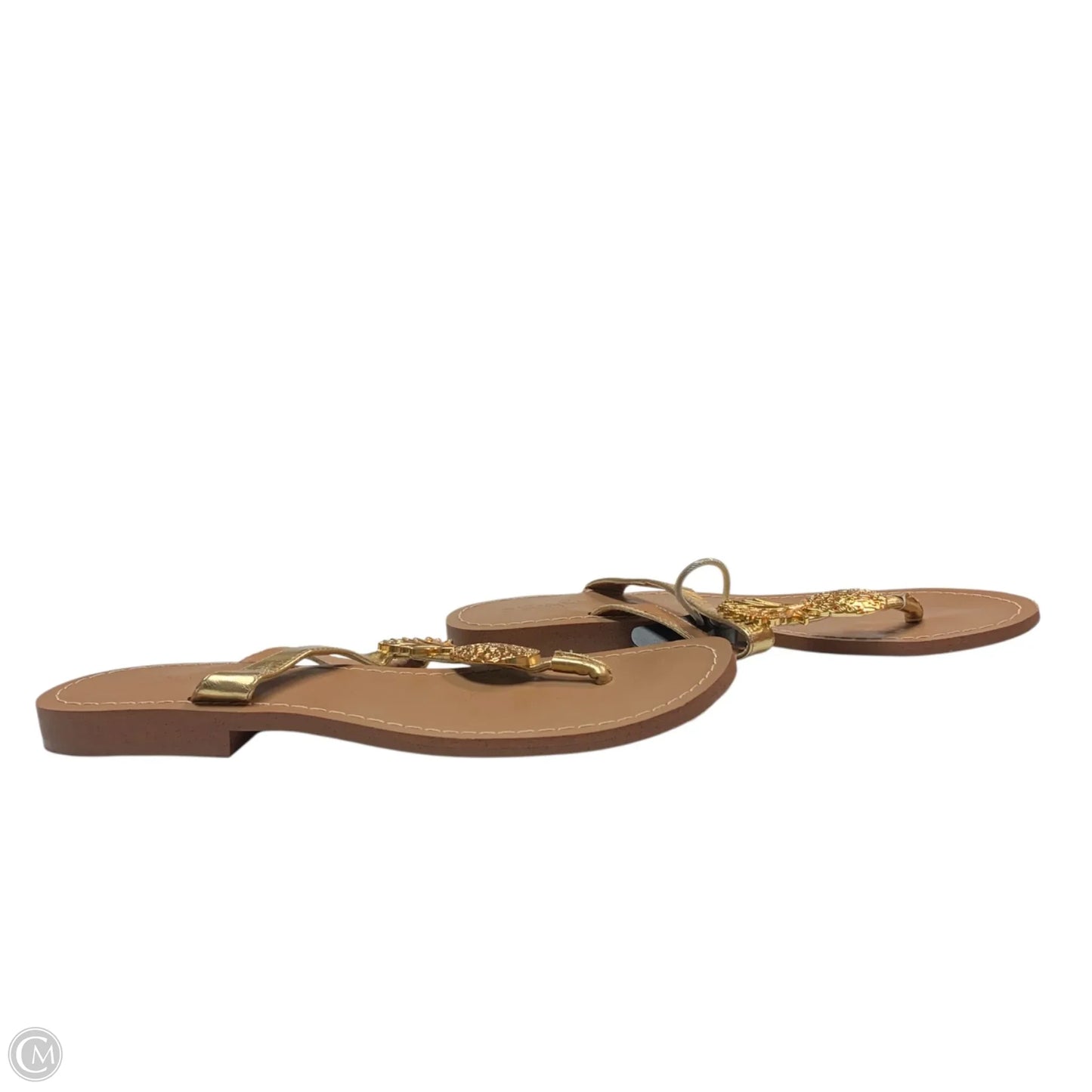 Sandals Designer By Lilly Pulitzer In Gold, Size: 8