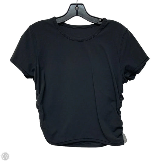 Athletic Top Short Sleeve By Lululemon In Black, Size: M