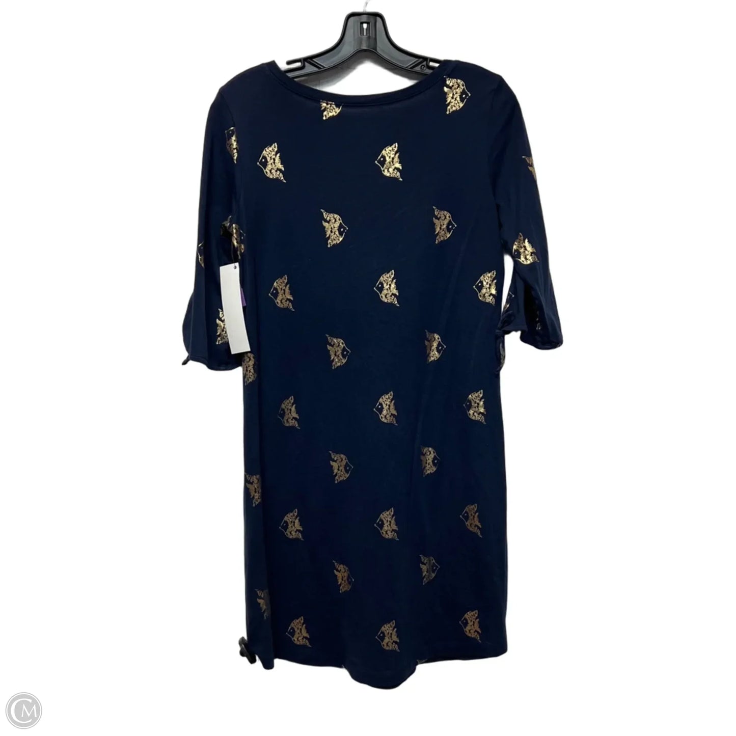 Dress Designer By Lilly Pulitzer In Blue & Gold, Size: S