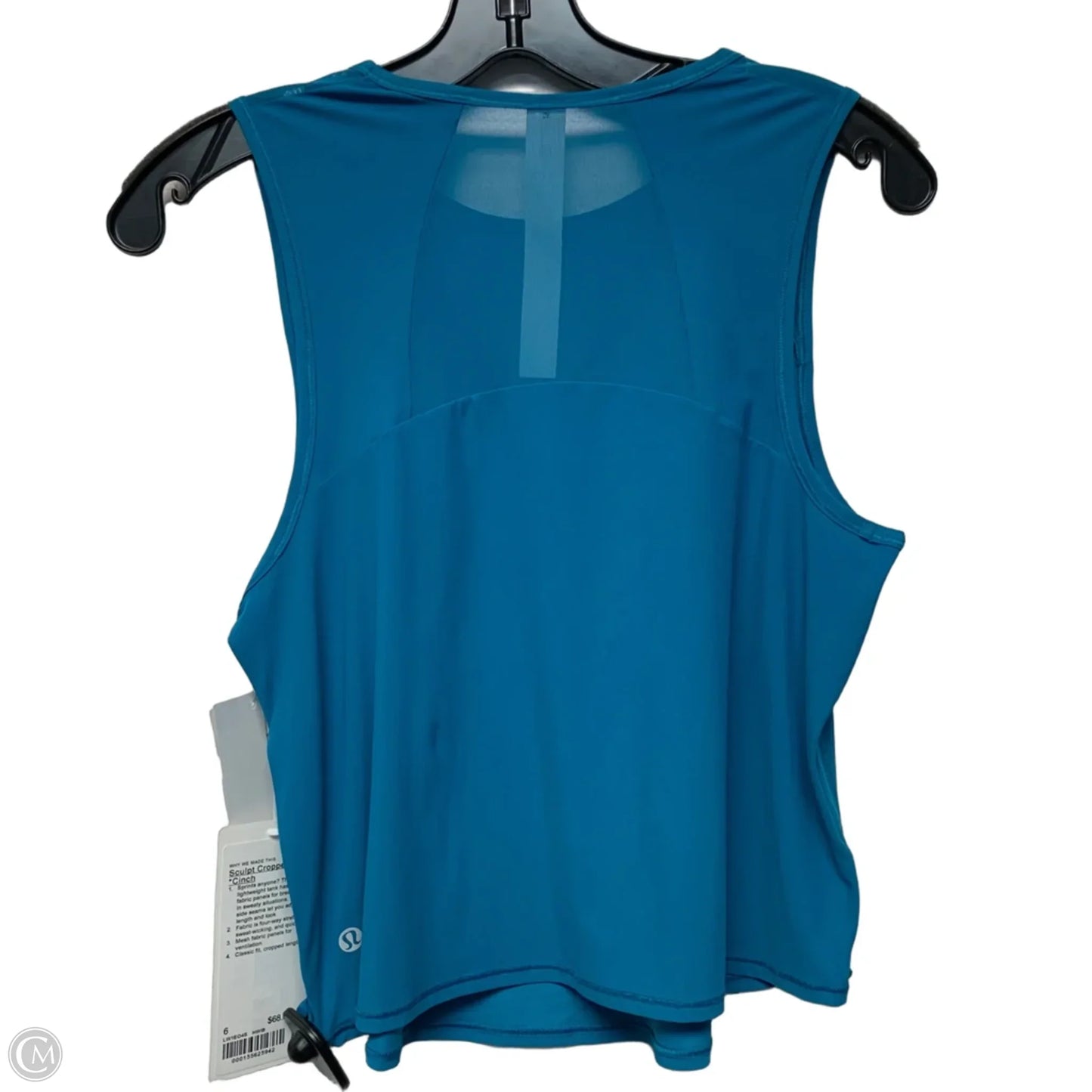 Athletic Tank Top By Lululemon In Blue, Size: S