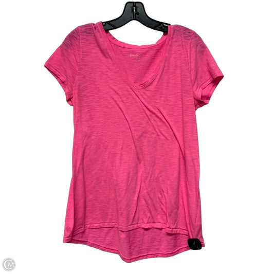 Top Short Sleeve Designer By Lilly Pulitzer In Pink, Size: M