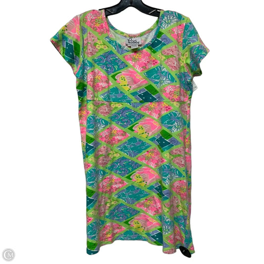 Dress Designer By Lilly Pulitzer In Green & Pink, Size: S Dress Designer By Lilly Pulitzer In Green & Pink, Size: S