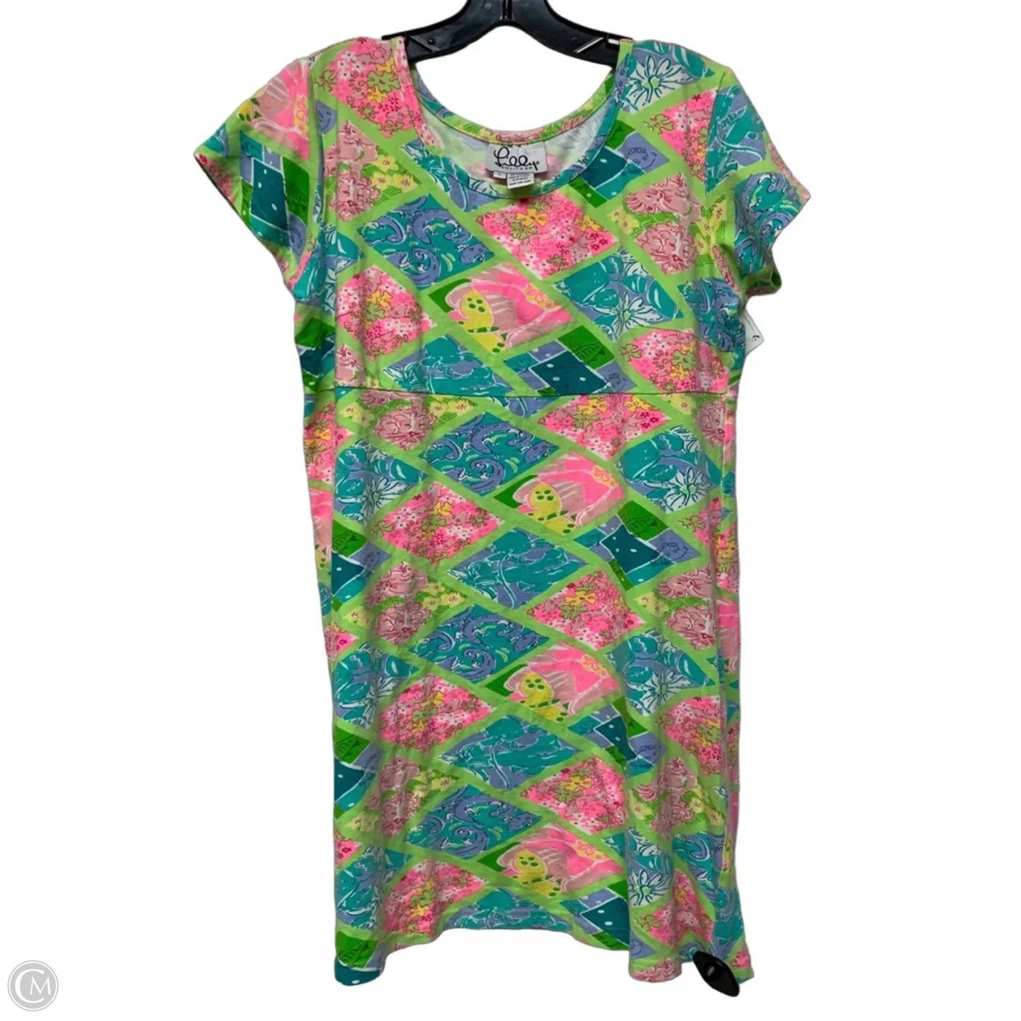 Dress Designer By Lilly Pulitzer In Green & Pink, Size: L