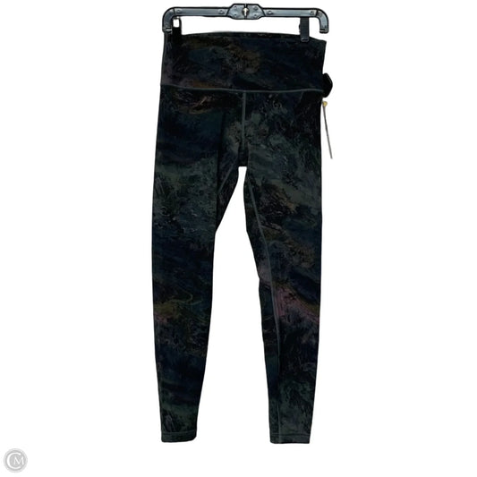Athletic Leggings By Lululemon In Green & Purple, Size: M