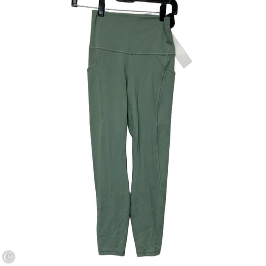 Athletic Leggings By Lululemon In Green, Size: S