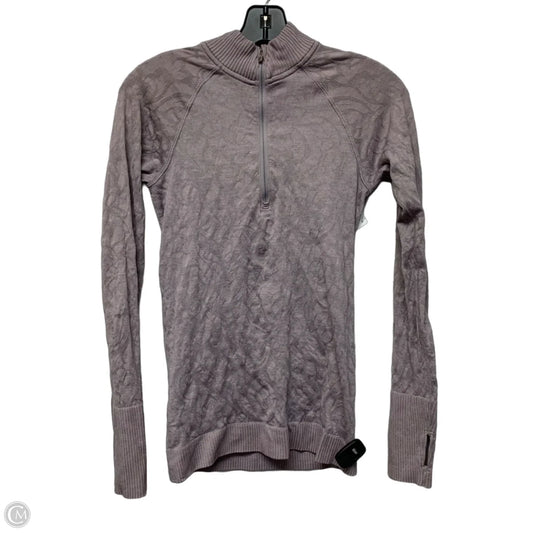 Athletic Top Long Sleeve Collar By Lululemon In Purple, Size: S