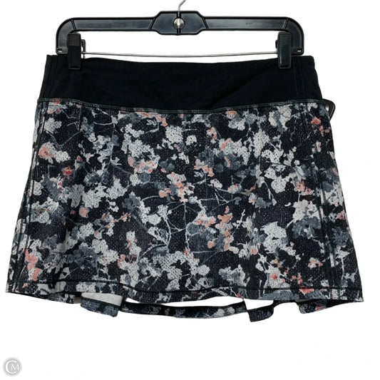 Athletic Skort By Lululemon In Black & White, Size: M