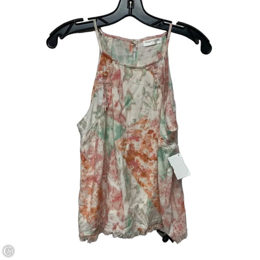 Top Sleeveless By Vestique In Green & Orange, Size: S