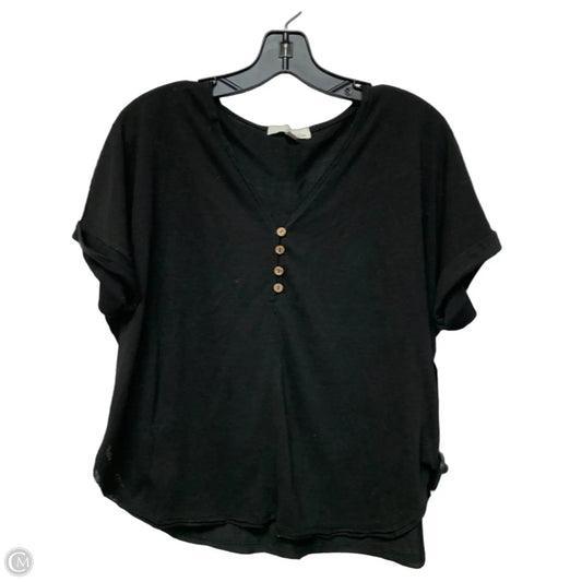 Top Short Sleeve By Pinch In Black, Size: S