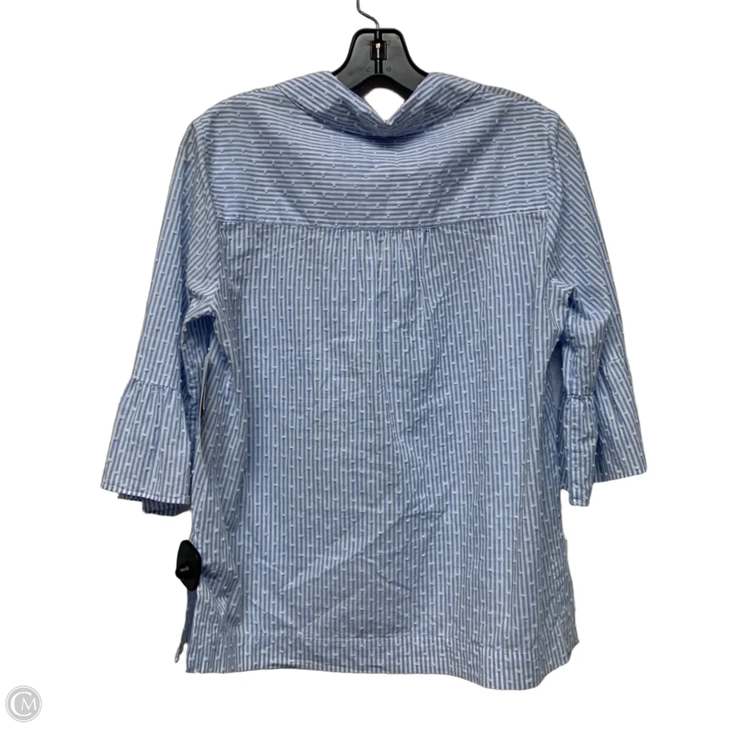 Top Long Sleeve Designer By Lilly Pulitzer In Blue & White, Size: S