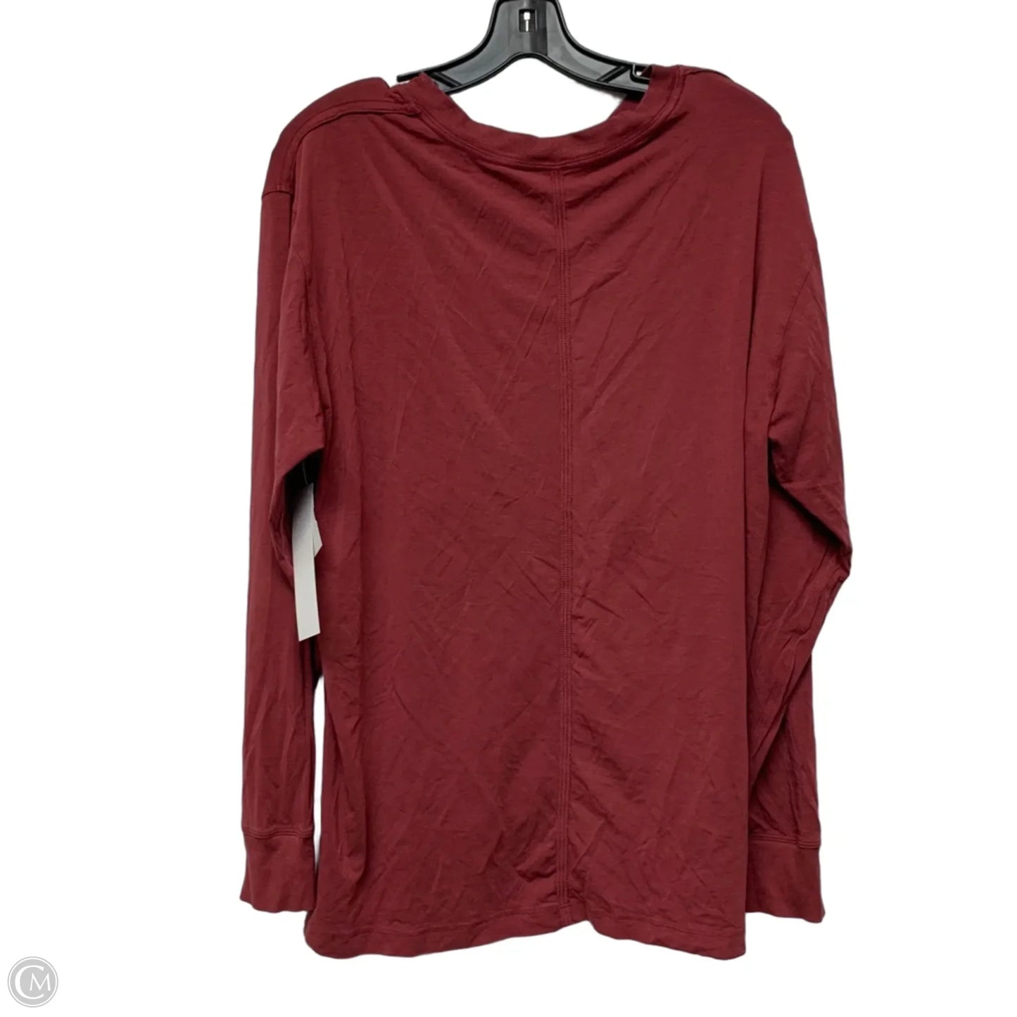 Athletic Top Long Sleeve Crewneck By Lululemon In Red, Size: M