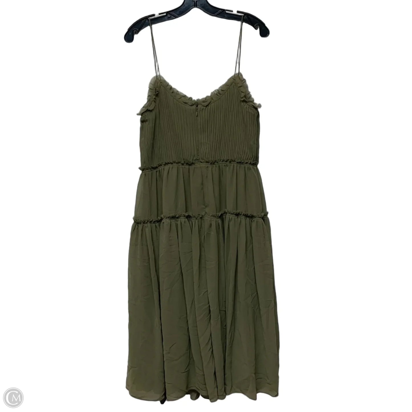 Dress Casual Midi By Banana Republic In Green, Size: L