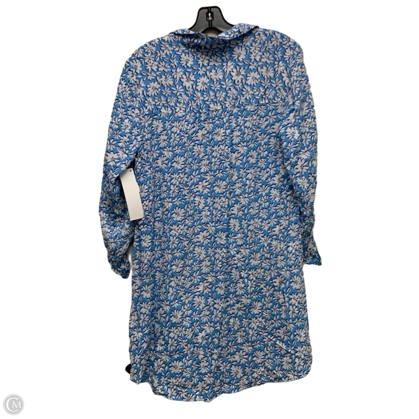 Top Long Sleeve Designer By Lilly Pulitzer In Blue & White, Size: M