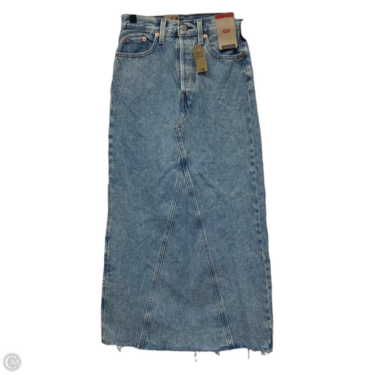 Skirt Maxi By Levis In Blue Denim, Size: 0