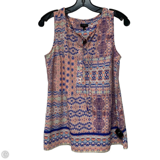 Top Sleeveless By Talbots In Blue & Pink, Size: M