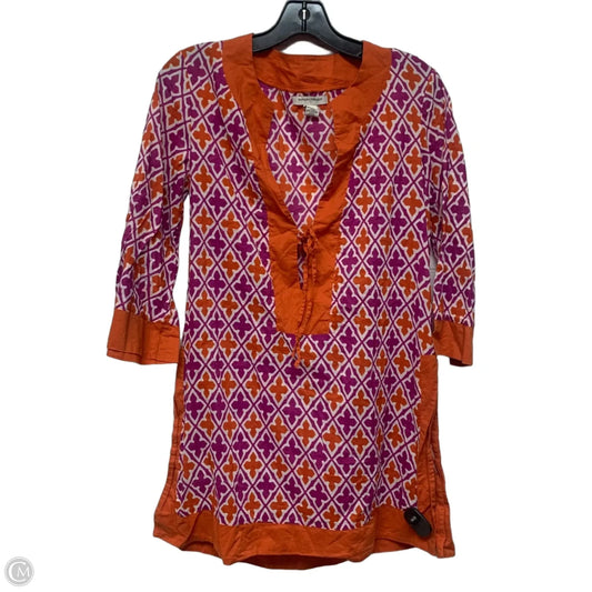 Dress Casual Short By Banana Republic In Orange & Pink, Size: M