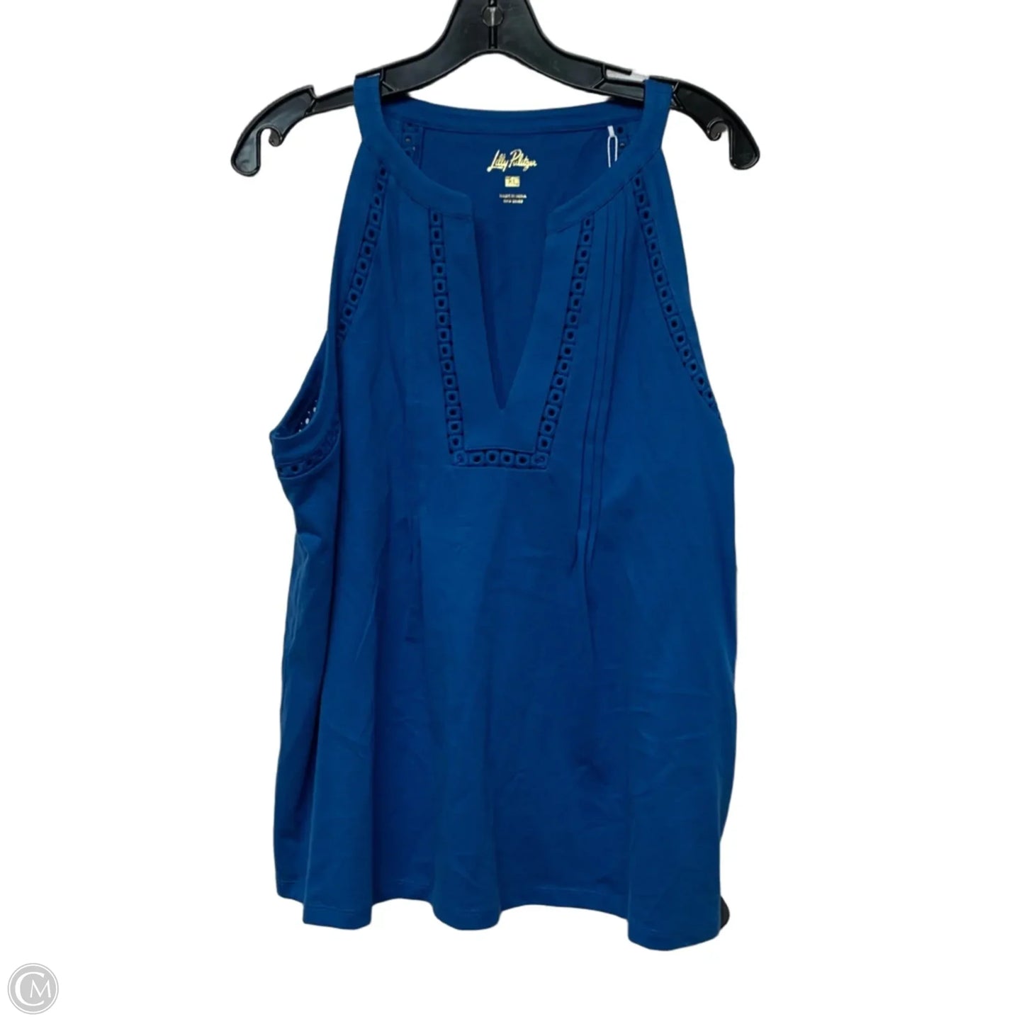 Top Sleeveless Designer By Lilly Pulitzer In Blue, Size: Xl