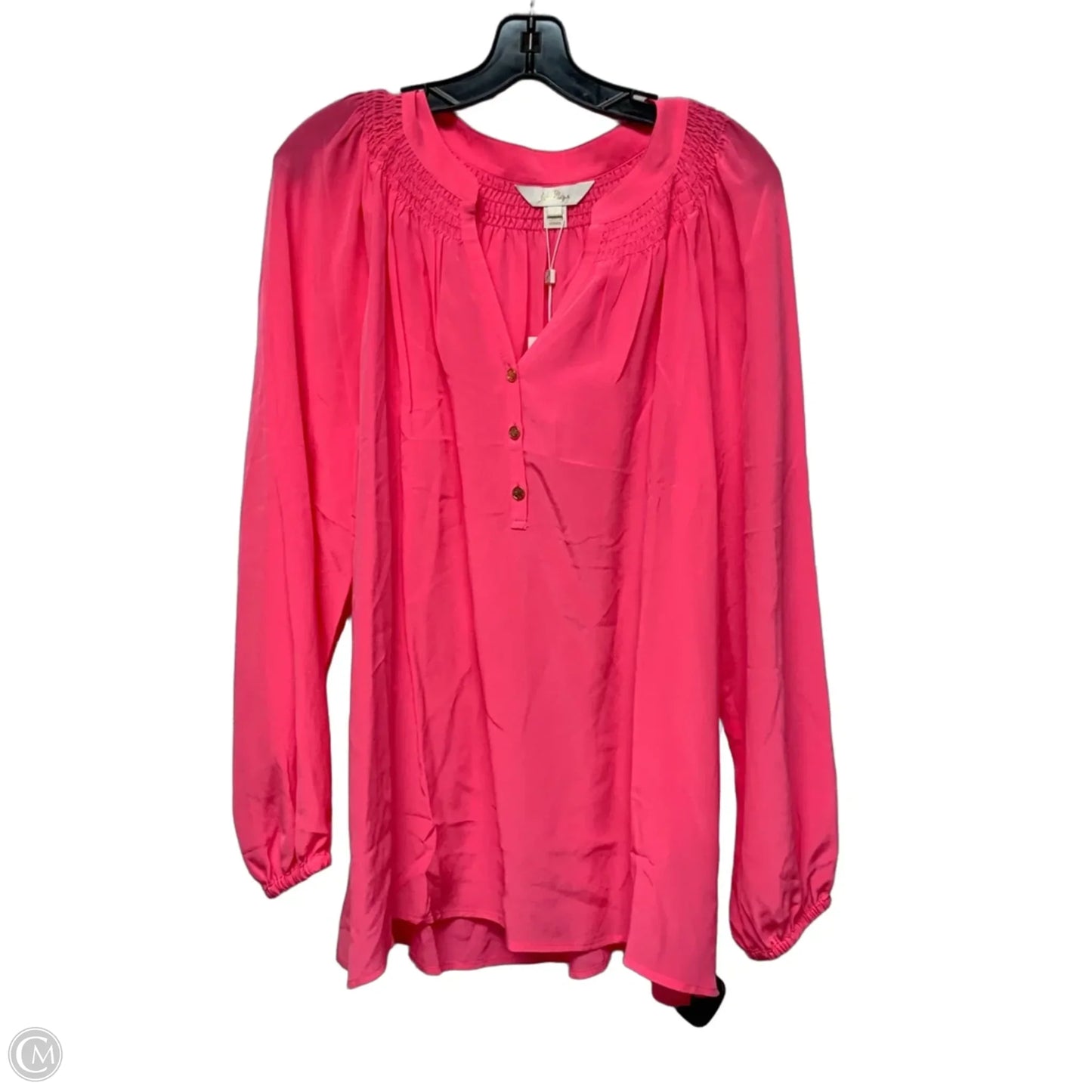 Top Long Sleeve Designer By Lilly Pulitzer In Pink, Size: Xl